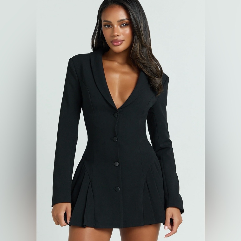 showpo Black Blazer Dress